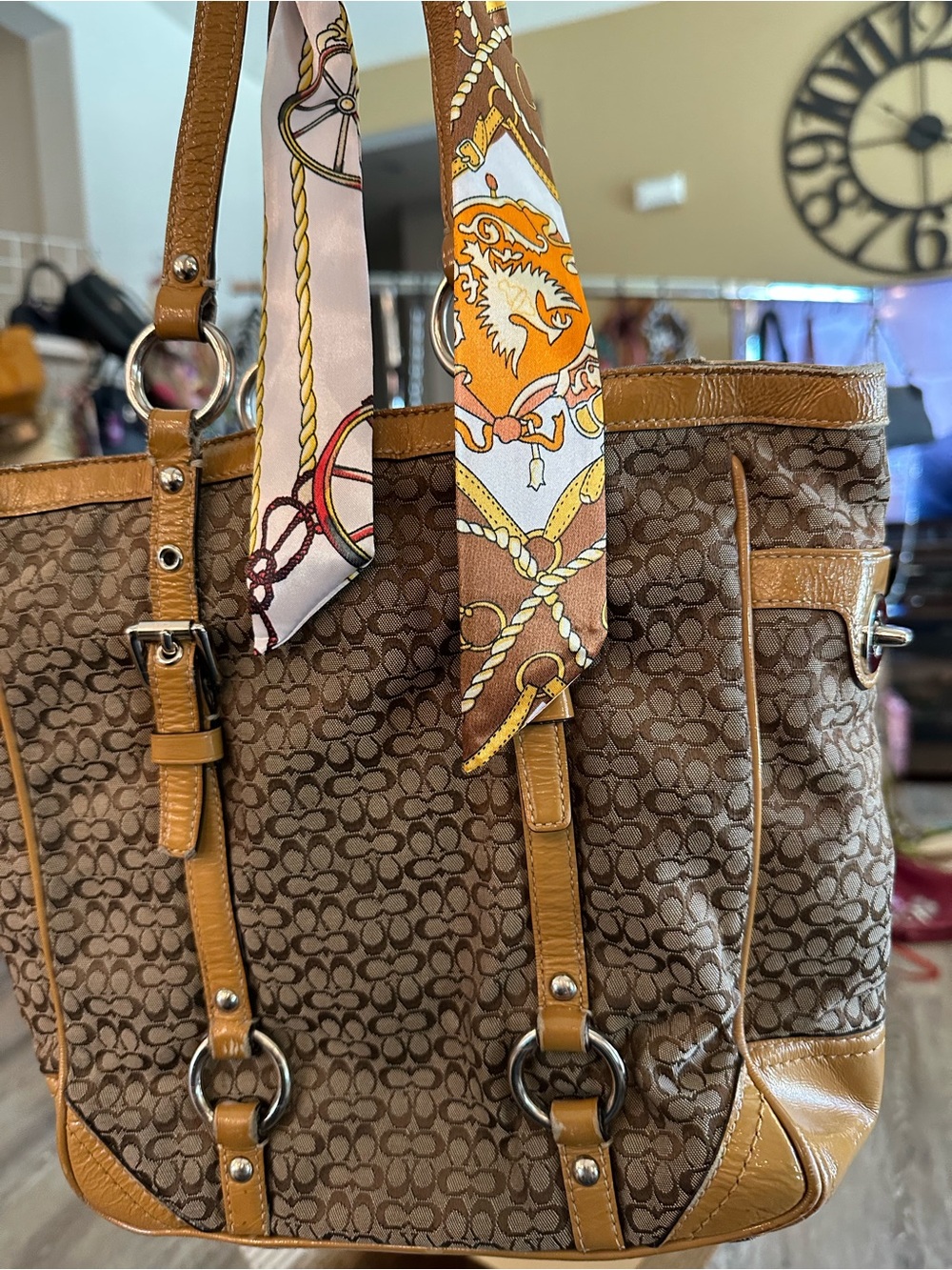 Coach #205 2003 VINTAGE Gallery Signature Signatures Canvas Tote